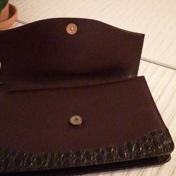 Vintage Yves Saint-Laurent dark red vintage clutch - Picture 4 of 6